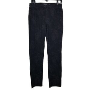 Lafayette 148 New York Thompson Black on Black Floral Jeans Size 4